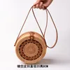 Storage Bags Rattan Ins Bag Handmade Hollow For Phone Pentagram Shoulder Bag20 8PU Leather Buckle