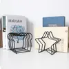 New Pentagram Metal Bookend Creative Star Book Standing Document File Desktop Manager Bookhelf Stand