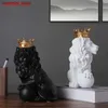 Arts and Crafts LMHBJY European Crown Lion Ornaments Resin Handicrafts Home Office Entrance Decorations Shop Christmas Fiures L49