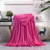 Blankets Soft Warm Coral Fleece Blanket Flannel Plush Throw Blankets on Sofa Bed Travel Light Thin Mechanical Wash Solid Color Bedspread