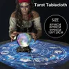 Galaxy Space Zodiac Wheel Tarot mantel de altar de terciopelo