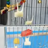 2 datorer Bird Parrots Fruit Fork Bird Feeder Pet Bird levererar Plastmathållare som matar på bur som är bekväm för hamstermatare