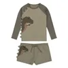 2023 Danemark Summer New Baby Swimwars Dinosaur Leopard Print Swimwear Boys 'Raphy Dry Swimsuit Kids