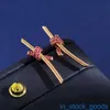 Top Grade luxe Tifanccy Brand Designer Earring Knoop Series Koper vergulde 18K Rose Gold Diamond Earbellen Ontwerp met hoogwaardige ontwerpers sieraden