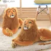 Animaux en peluche en peluche 3d simulation lion Toys en peluche Animal Poupée Huggable Kids Toy Christmas Halloween Anniversaire Gift For Children Home Decor L411