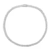 Modeschmuck Sterling Silber 925 Kubanische Kette 10 mm ECED GORT 1 Zeilen VVS Diamant Mossinat Kubanische Halskette