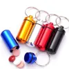 Portable Mini Travel Pill Medicine Box Case Waterproof Container Keychain Capsule Bottle Key Ring Chain First Aid Medicine Box