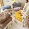 Cobertores de sofá multifuncional quarto casual quarto outono de inverno de inverno espessado de cashmere de cor pura de veludo de cor pura