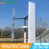 Vertical Wind Turbine Generator Free Energy Power 3000W 5000W 10000W 12V 24V 48V Alternative With MPPT Hybrid Controller 3KW 5KW