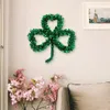 Party Decoration Clover Door Decor St. Patrick's Day Green Tinsel Garland för att hänga Shamrock Gold Metallic Irish