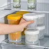 Storage Bottles Fresh-Keeping Onion Box Sealed With Lid Refrigerator Anti-odor Food-grade Round Drain Kitchen