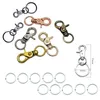 20 st Swivel CLASP SET LANYARD SNAP CLASP MED KEY CHAIN ​​RINGS Key Chain Clip Hook For DIY Necklace Armband Chain Supplies