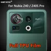 10pcs pour Nubia Z40 Z40S Pro 6.67 "Ultra clairs Couverture complète Soft TPU Film Hydrogel Back Camera Lens Protector - Pas de verre trempé