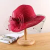 Szerokie brzeg kapelusze damskie letnia twarz cień przeciwsłoneczny hat plaży Słońce Słońce Casual Vintage Flower Top Dome English Lace Fisherman