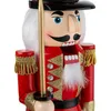 Notenkraker kerstdecor 38 cm houten rode en groene koning hold scepter king guard solider notenkrakers kerstdecoraties voor