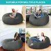 Comfort Lazy Sofas Cover Chairs Without Filler Velvet Chairs Lounger Bean Bag Pouf Puff Sofa Cover for Tatami Living Room