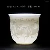 Juntos de té Copa de té Cerámico Sumente Sutra Sutra Sand Sand oveja Fat Jade White White Cien bendiciones Personal