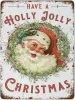 Metal Tin Sign Vintage Metal Signs Santa Sign Christmas Sign Christmas Wall Art Holiday Decor Retro Wall Decor Tin Sign