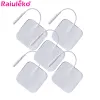 almohadillas de electrodos de 50/100 Piezas ، Aguja Blanca de 4x4 cm ، Enchufe de 2 mm ، reactulador neuromugular no tejido tens ems ، fisioterapia adelgazante