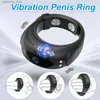 Inne produkty zdrowotne Regulowane wibracyjne pierścień kutasa dla mężczyzn Masturbator Penis Pierścień Wibrator Mężczyzna Opóźnione wytrysk zabawki dla dorosłych Mężczyzna Para L49