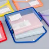 A4 A4 Bag de archivo liviano Transparente Carpeta impermeable creativa Soporte de documento de gran capacidad Papelería coreana para la escuela