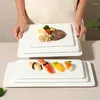 Placas plato de porcelana para servir para fiestas Ceramic rectangular plato de la cocina Cumpleaños de la boda Pasta del plato de pavo
