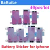 Baruile 40pcs Pegatina de batería para iPhone 11 12 Pro MAX 13 MINI XR XS X 6S 7 8 14 15 MÁS 3M PEGA DE PLAZA DE PLAZA ADHESIVA DOBLE