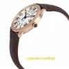 CT Classics смотрит роскошные наручные часы Carters Ronde 18kt Rose Gold Автоматический циферблат коричневый кожаный мужчина часы оригинальный логотип fnsw