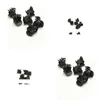 Клипки для волос цельномодово дизайнер черный пластиковый мини -шпиль