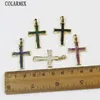 Colares pendentes 10 zirconia Cross Charms de alta qualidade Acessórios de joias de religião de alta qualidade 60415