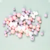 Lofca Bulk Silicone Bead Bowknot Beads BPA Free Circular Necklace for DIY Food Grade Pacifier Chain Cheab