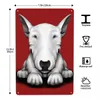 Vintage English Bull Terrier Metal Tin Sign RECTALGLE Custom Anima