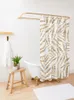 Elegant golden tropical palm leaves design Shower Curtain Bathroom Shower Curtain Set Curtain Bathroom