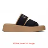 Free Shipping OG Original designer woody sandals famous womens mules slippers flat chole sandals slides canvas white black sail fashion outdoor beach slipper chaussures