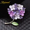 Ajojewel roxo pino de broche de flores vermelhas roxas para mulheres Plant Jewelh