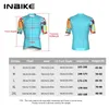 INBIKE Summer Cycling Jersey Men Short Sleeve Quick-dry Mens Bicycle Riding Shirts with 3 Pockets Full Zipper MTB Clothing 240328