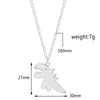 Kettingen drop olie witte dinosaurus hanger zwarte chokers cartoon sleutelbeen Koreaanse stijl ketting kettingen