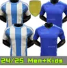 2024 Jerseys de futebol Argentina 3 estrelas Messis 24 25 Fãs Versão do Mac Allister Dybala di Maria Martinez de Paul Maradona Kit Kit Menina Mulher Mulher Camisa de Futebol