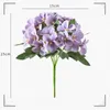 Fleurs décoratives Begonia Hydrangea décoration de fleur de soie artificielle fond de bricolage
