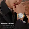 Montre-bracelets Foxbox Creative Quartz For Men Top Band Business Leather Watch Watch avec des perles de rouleaux