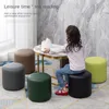 Luxury Household Kindergarten Color Small Stool Living Room Leather Sofa Round Tea Table Board Furniture