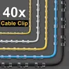 20/40pcs Autodesivi Clip Avvolgile Clips Fissaggio di dati Clip Office Organizzatore Desktop Fiocatore Fixer Linea auricolare