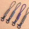 2Pcs Keychain Lanyard Triangle Buckle High Strength Parachute Cord Self-Defense Emergency Survival Backpack Paracord Key Ring