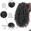 Pièces de cheveux Azqueen Curly résistant à la chaleur en fibre synthétique avec fausse queue de cheval Extensions Dstring Elastic Band 2101081225101 Drop Otdli