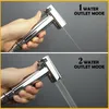 Toilet Faucet Multifunctional ABS Sprayer Portable Shower Head Brass Valve Self-Cleaning Body Cleaner 150CM Hose Bathroom Set