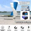 VAWT 2000W Wind Vertical Turbine Generator Alternativ Free Energy Windmill 24V 48V MPPT Hybrid Controller Off Inverter