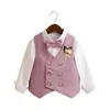 Vest pour enfants Set Spring Summer Boys Hossé Performances Chorus Costume de fête d'anniversaire de mariage