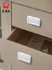 Biała ukryta szafka ciągnie gałki szuflady długie przyciąganie ukryte uchwyty aluminium aluminiowe szafki kuchenne meble meble sprzętowe pokrętło szafki