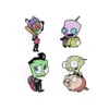 Jungen Kinderspiele Science Fiction Invader Zim Emaille Pin süße Anime -Filme Spiele Hart Emaille Pins Sammeln Sie Metal Cartoon Brosch Backpack Hat Bag Collar Revers Lapel Badges