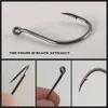 100pcs Thetime Octopus Fishing Offset Hooks Strong Pull High Carbon Jig Barbed Saltwater Single Hook Accessories Carp Tackle 240328